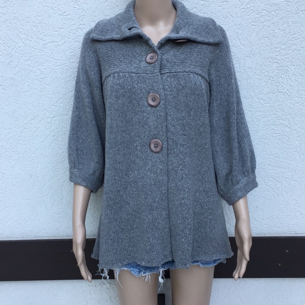 Vince medium sweater gray 3/4 sleeve